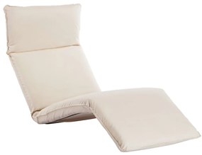 Espreguiçadeira dobrável tecido oxford branco nata