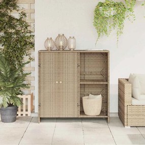 Armário de Armazenamento Bege 100 x 36 x 102 cm Rattan