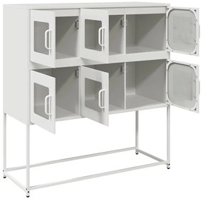 Aparador 100,5x39x107 cm aço laminado a frio branco
