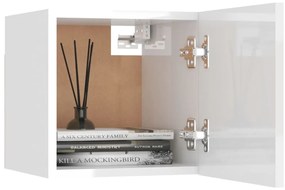 6 pcs conjunto de móveis de TV contraplacado branco brilhante