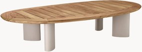 Mesa de centro oval para jardim com tampo em madeira de teca Free From