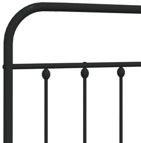 Cabeceira de cama 75 cm metal preto