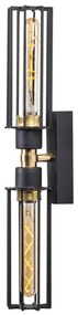 Candeeiro de Parede Fellini – Preto e Dourado – 8 x 15 cm