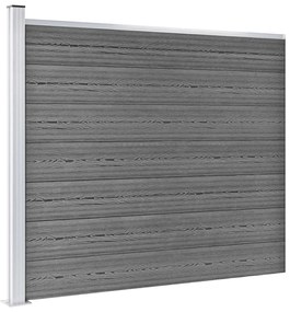 Conjunto painel de cerca 526x146 cm WPC cinzento