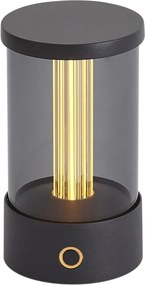 Candeeiro de Mesa Exterior Preto Recarregável Incl. Estação de Carregamento IP65 - Grill