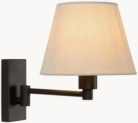Candeeiro de parede ajustável com abajur em linho Finn