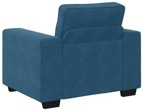 Poltrona 60 cm veludo azul