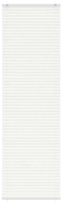 vidaXL Branco Plissada Cega 65x200 cm Largura Tecido 64,4 cm Poliéster