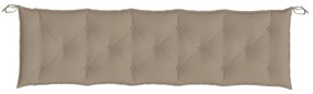 Almofadões banco jardim 2 pcs tecido oxford cinza-acastanhado