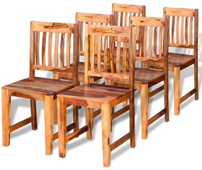 vidaXL Cadeiras de jantar 6 pcs madeira maciça