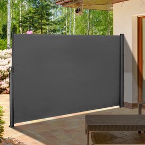 Toldo Lateral Retrátil – 300x180 cm – Cinza – Proteção Solar e Privaci