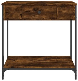 Mesa consola 75x34,5x75 cm derivados de madeira carvalho fumado
