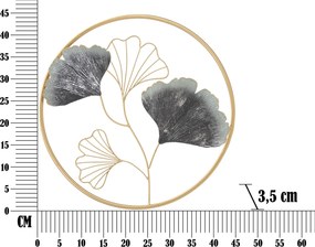 PAINEL DE FERRO DE PAREDE FLOR SIMPLES CM Ø 45,5X3,5 MULTICOLOR