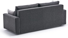Sofá-cama de 3 lugares Ece – Antracite – 215x88x90 cm