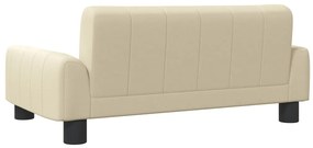 Sofá infantil 70x45x30 cm tecido cor creme
