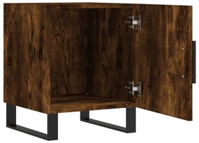 Mesa cabeceira 40x40x50 cm derivados de madeira carvalho fumado