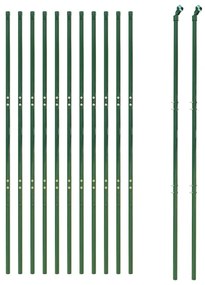 Cerca de malha de arame 1,6x25 m aço galvanizado verde