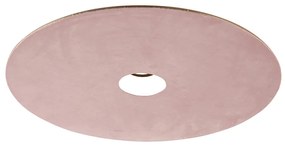 Abajur de veludo rosa com ouro 45 cm