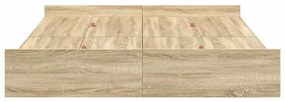 Estrado de cama com arrumação Carvalho sonoma 140 x 190 cm