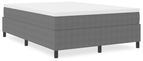 Cama Box vidaXL Cinza Claro 140x200 cm em Tecido Cotelê