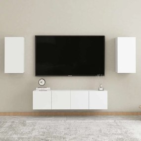 Móveis de TV 2 pcs 30,5x30x60 cm derivados de madeira branco