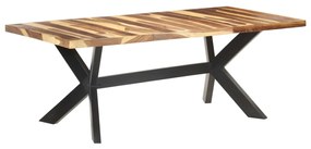 Mesa de jantar 200x100x75 cm madeira maciça c/ acabamento a mel