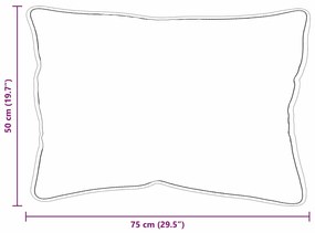 Travesseiros 2 pcs Branco 50 x 75 cm 85gsm 100% poliéster
