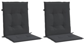 Almofadões lombares p/ cadeiras de jardim 2pcs oxford preto