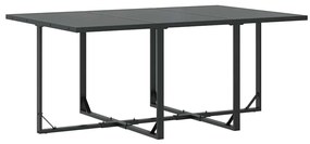 Conjunto de Jantar de Jardim de 9 Peças com Almofadas em Aço e Textile
