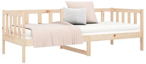 Sofá-cama sem colchão 80x200 cm madeira de pinho maciça