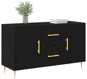 Buffet vidaXL Preto Carvalho 100x36x60 cm Madeira de Engenharia