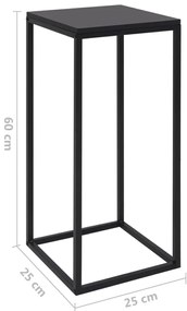 Mesas de apoio 2 pcs aço preto