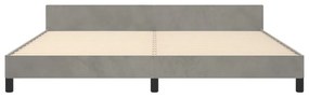 Estrutura de cama sem colchão 200x200 cm veludo cinzento-claro
