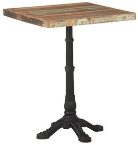 Mesa de bistrô 60x60x76 cm madeira recuperada maciça