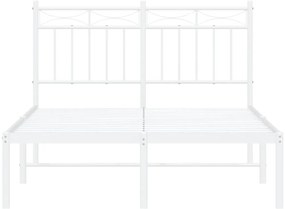 Estrutura de cama com cabeceira 120x200 cm metal branco