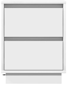 Armários de Cabeceira com Luzes LED 2 pcs Brancos 39x34,5x50 cm