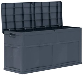 Caixa de arrumação para jardim 320 L preto
