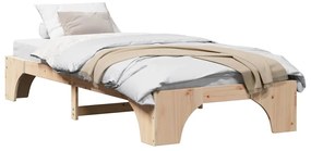 Cama 75x190 cm em Madeira de Pinho Sólido