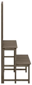 Suporte de plantas c/ treliça 70x42x115cm abeto maciço cinzento