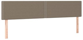 Cama boxspring c/ colchão 120x190cm tecido castanho-acinzentado