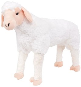 Brinquedo de montar ovelha peluche branco XXL