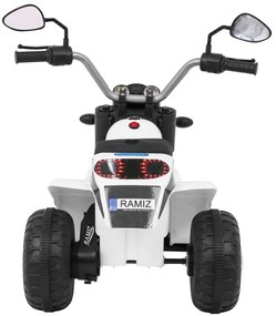 Mota elétrica para crianças 6V, Minimoto, 1 a 3,5 anos Branca