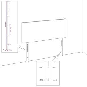 Cabeceira vidaXL Design Simples Branco Puro 90 cm Couro Sintético