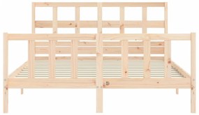 Cama sem colchão 160x200 cm madeira de pinho maciça