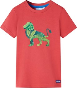 T-shirt para criança vermelho 128