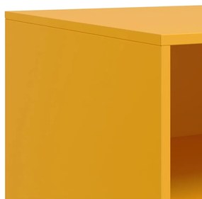 Móveis de TV 2 pcs 67x39x44 cm aço amarelo mostarda
