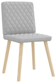 Cadeiras de jantar 2 pcs tecido cinza nuvem
