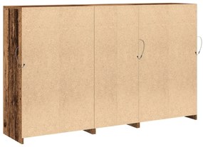 Buffet Lateral com Luzes LED Madeira Antiga 162x37x100 cm Madeira Recu