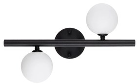 Candeeiro de Parede Domino – Preto e Branco – 40 x 12 x 26 cm