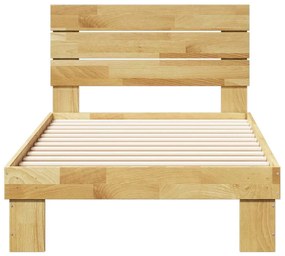 Estrutura cama cabeceira sem colchão 75x190 cm maciça carvalho